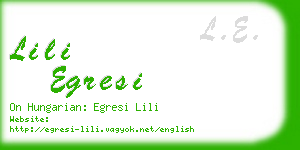 lili egresi business card